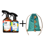 OA sofa zestaw. Preparaty do impregnacji i czyszczenia tkanin + PLECAK